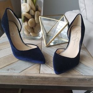 Blue Velvet Jessica Simpson heels